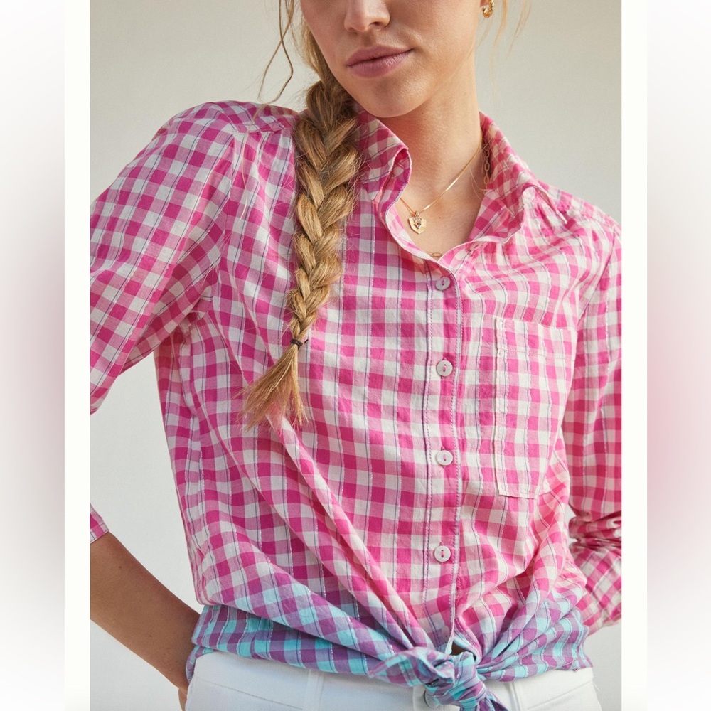 Anthropologie Pilcro Women’s Deb Relaxed Button Down Shirt. - Picture 3 of 12
